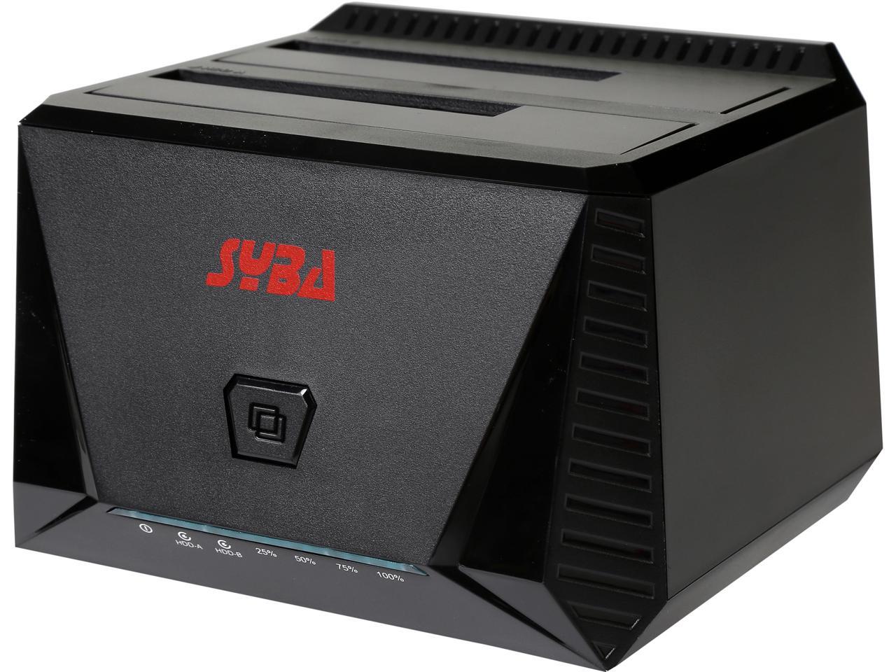 Syba usb 3 0 uasp dual bay hard drive docking station with duplicator
