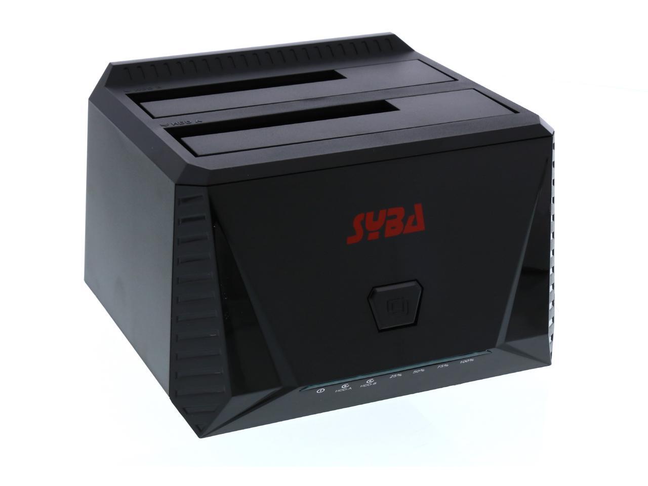 Syba usb 3 0 uasp dual bay hard drive docking station with duplicator