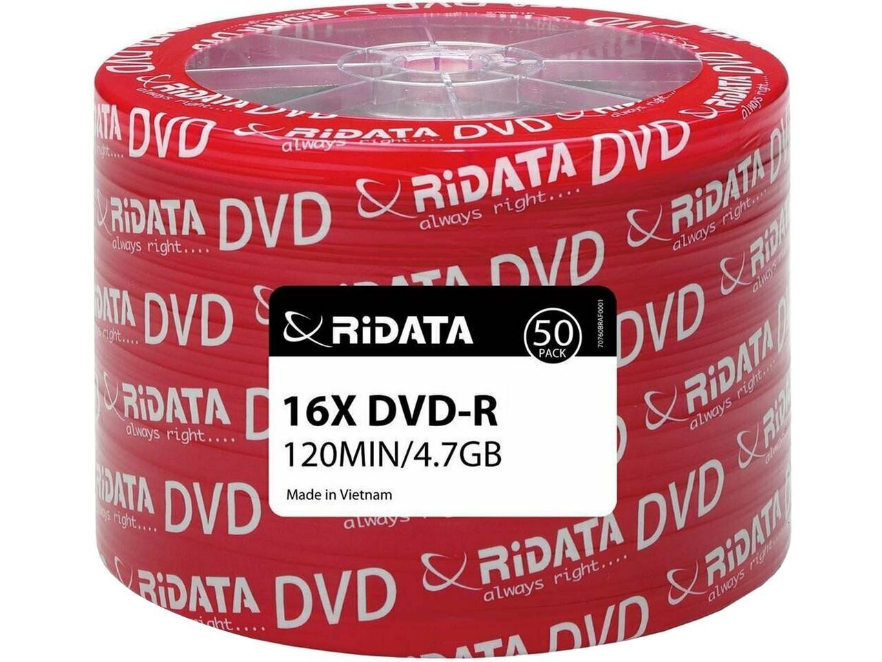 RiDATA 4.7GB 16X DVD-R 50 Packs Disc Model DRD-4716-RDF50 - Newegg.com