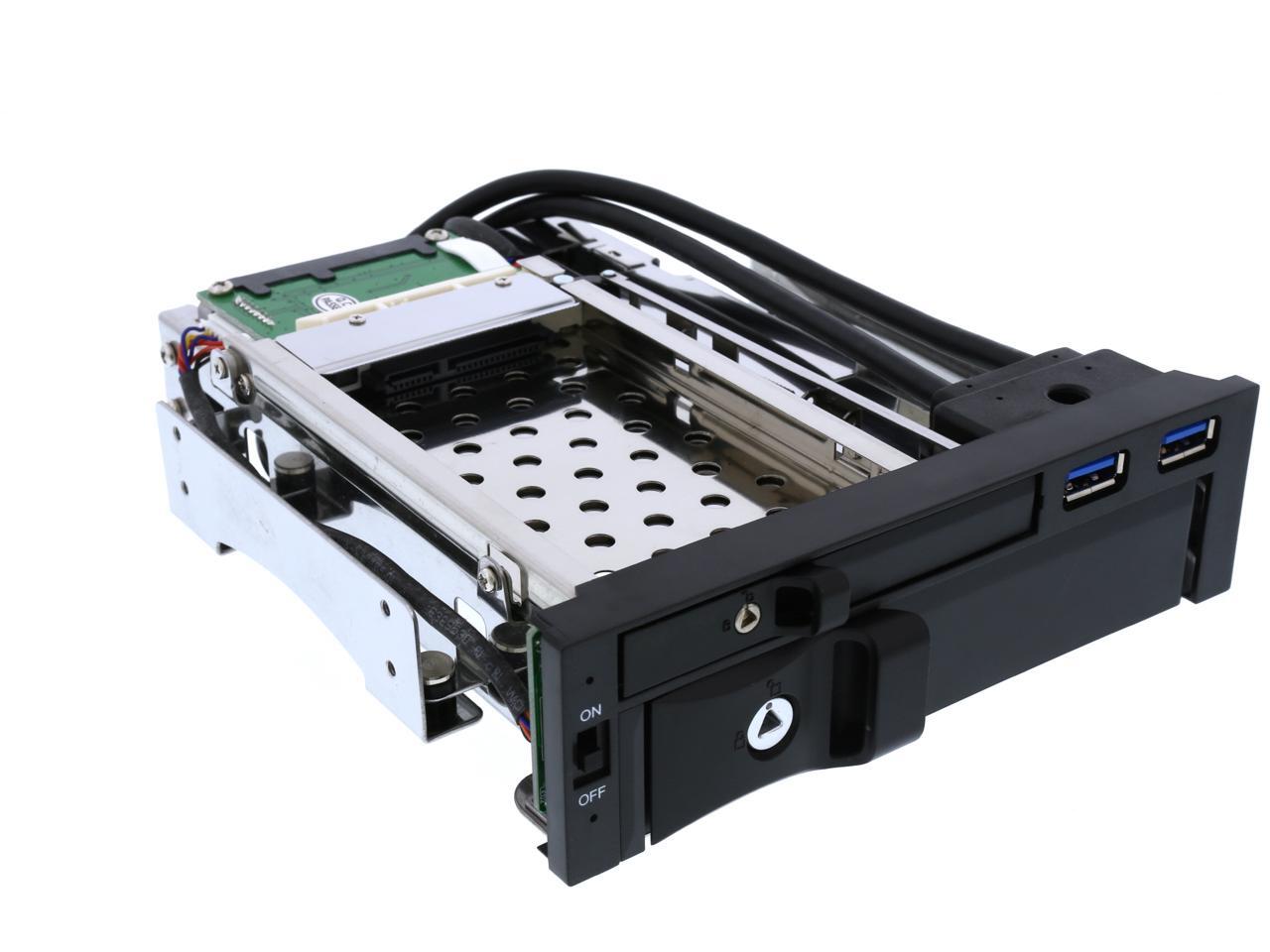 ENERMAX EMK5201U3 Mobile Rack 5.25" drive bay designed for one 3.5 HDD/SSD + one 2.5" HDD/SSD