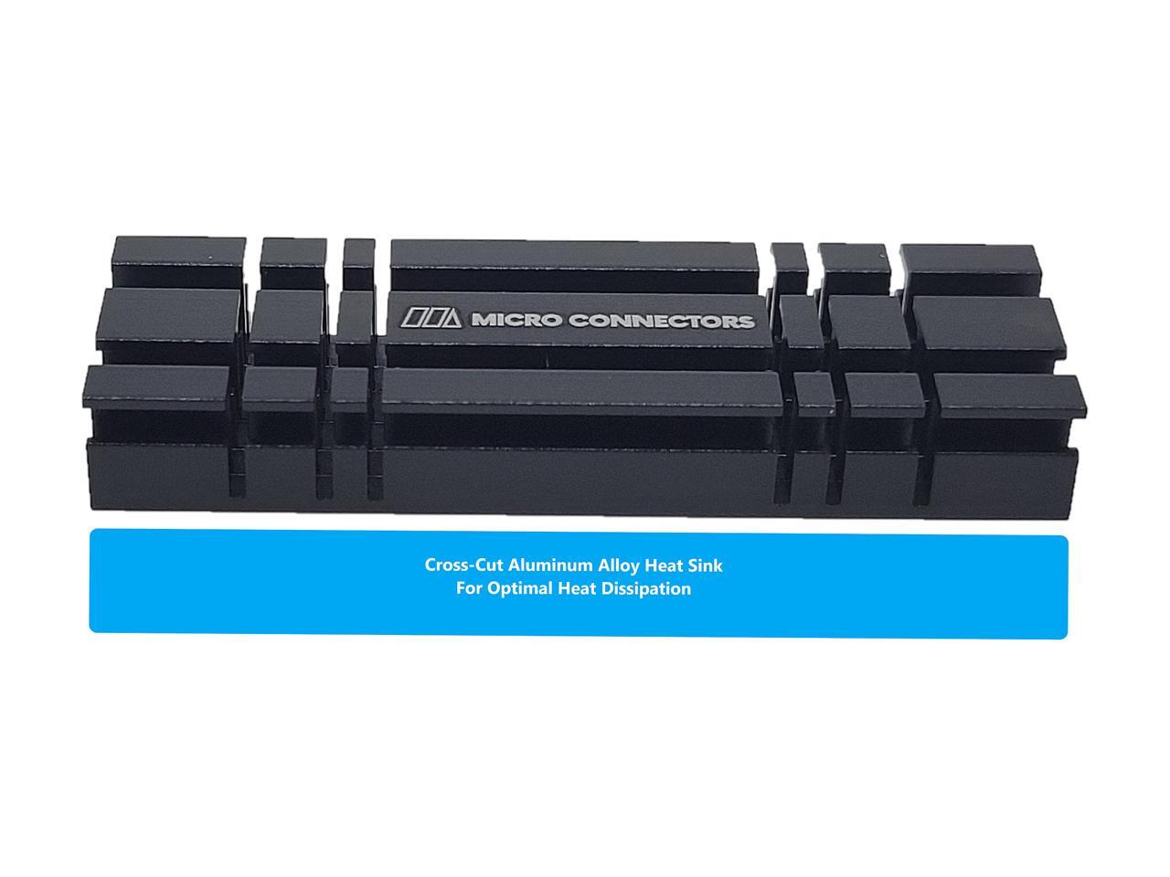 Micro Connectors M.2 NVMe SSD 10mm Standard Size Heat Sink (NGFFM2