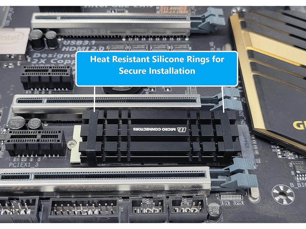 Micro Connectors M.2 NVMe SSD 10mm Standard Size Heat Sink (NGFFM2