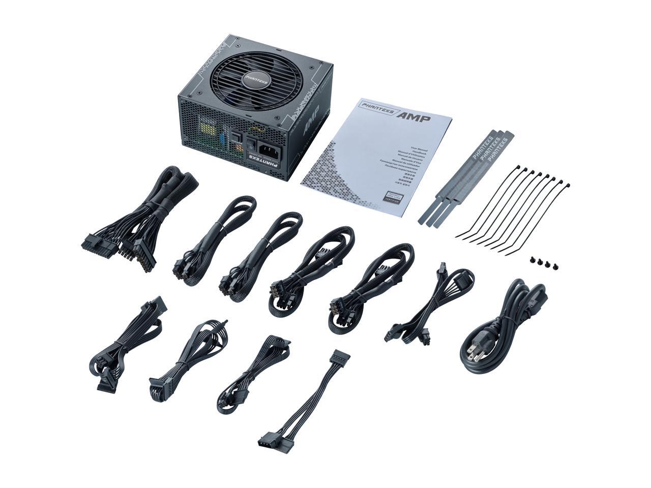 Phanteks AMP Series 650W 80PLUS Gold, ATX Power Supply, Fully Modular, Hybrid Mode, Silent fan, Revolt PRO LINK Certified