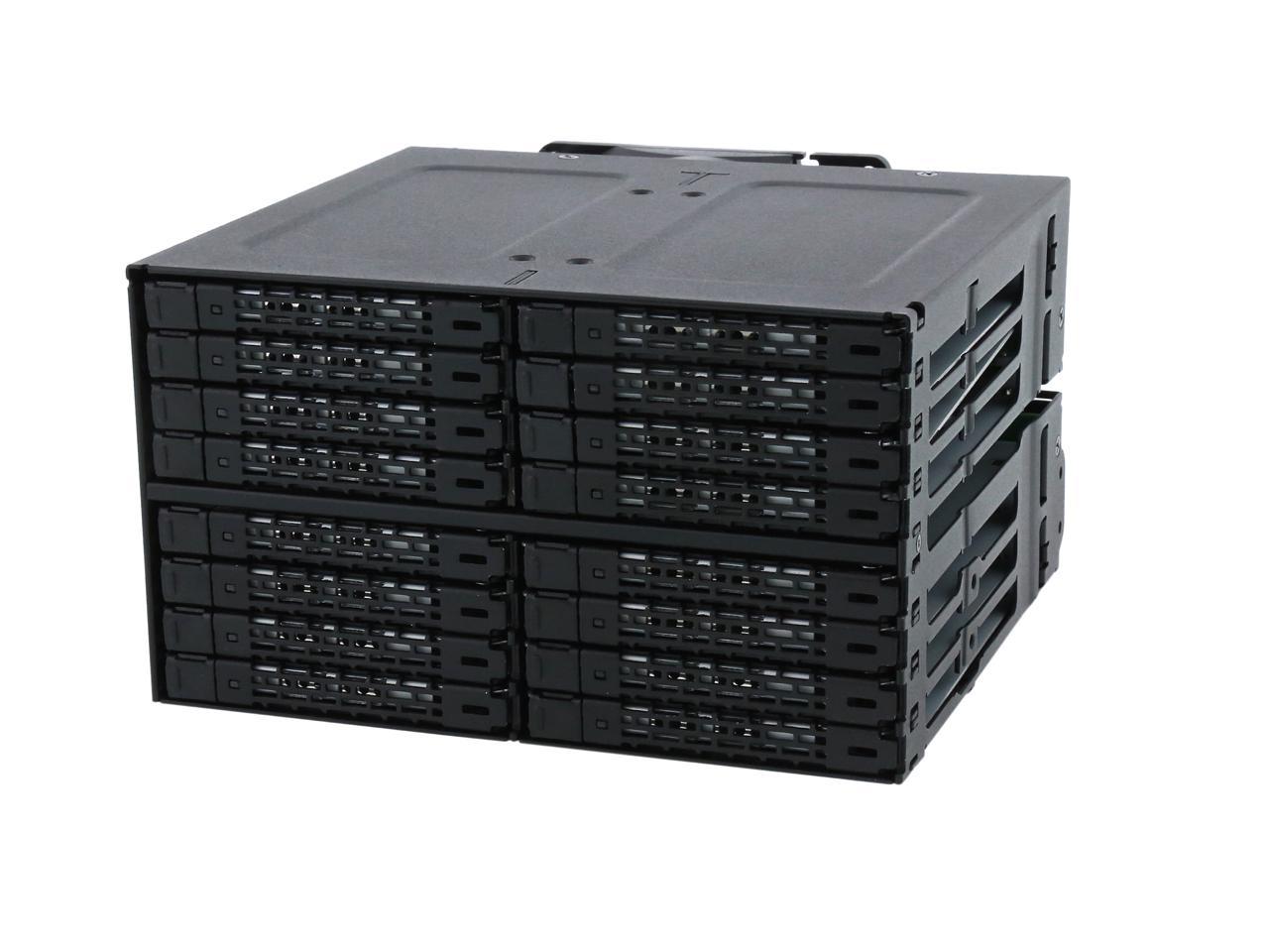 ICY DOCK ToughArmor MB516SP-B Rugged Full Metal 16 Bay 2.5" SAS/SATA ...