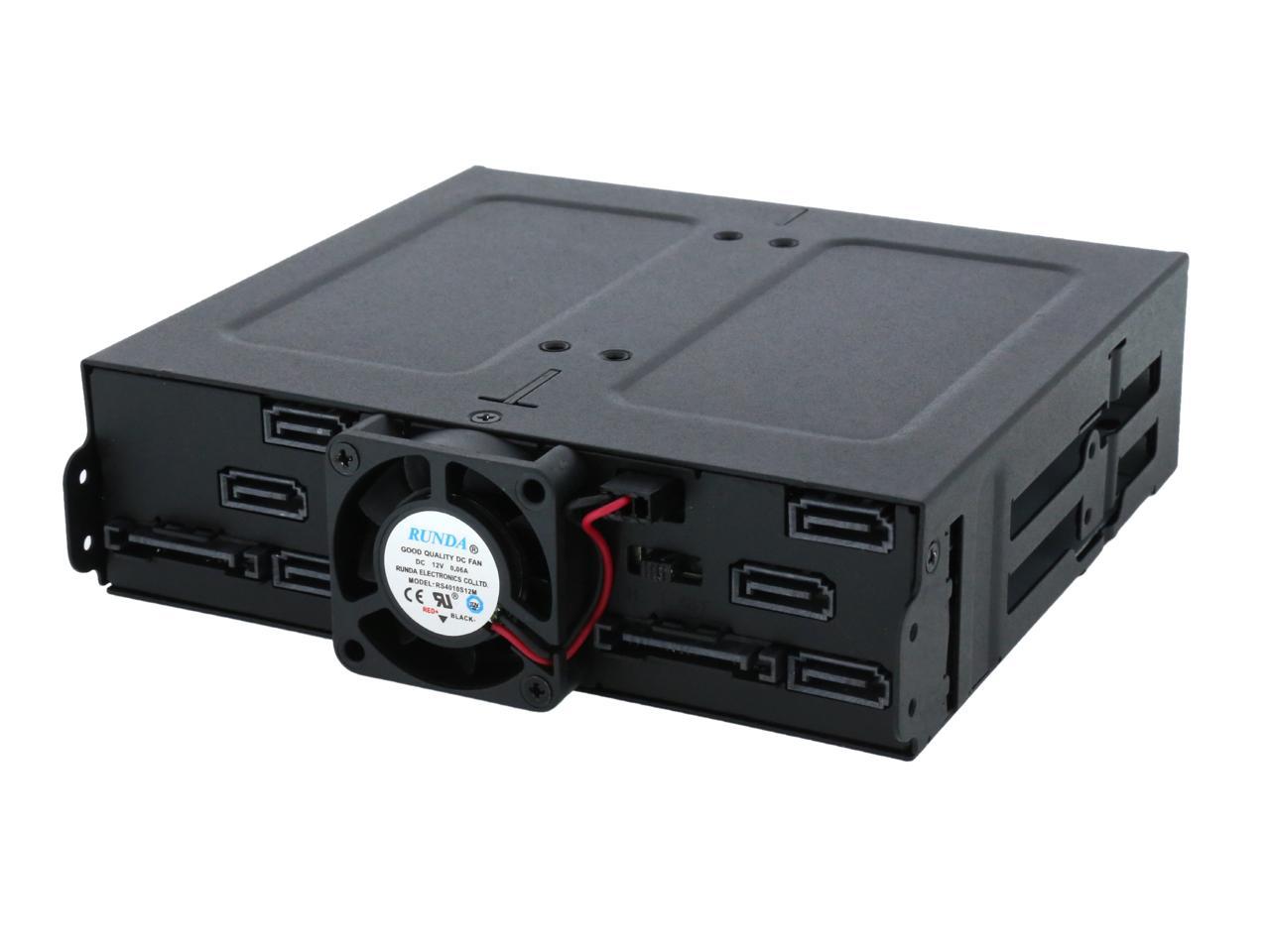 ICY DOCK MB608SP-B Rugged Full Metal 6 Bay 2.5" SATA HDD & SSD ...