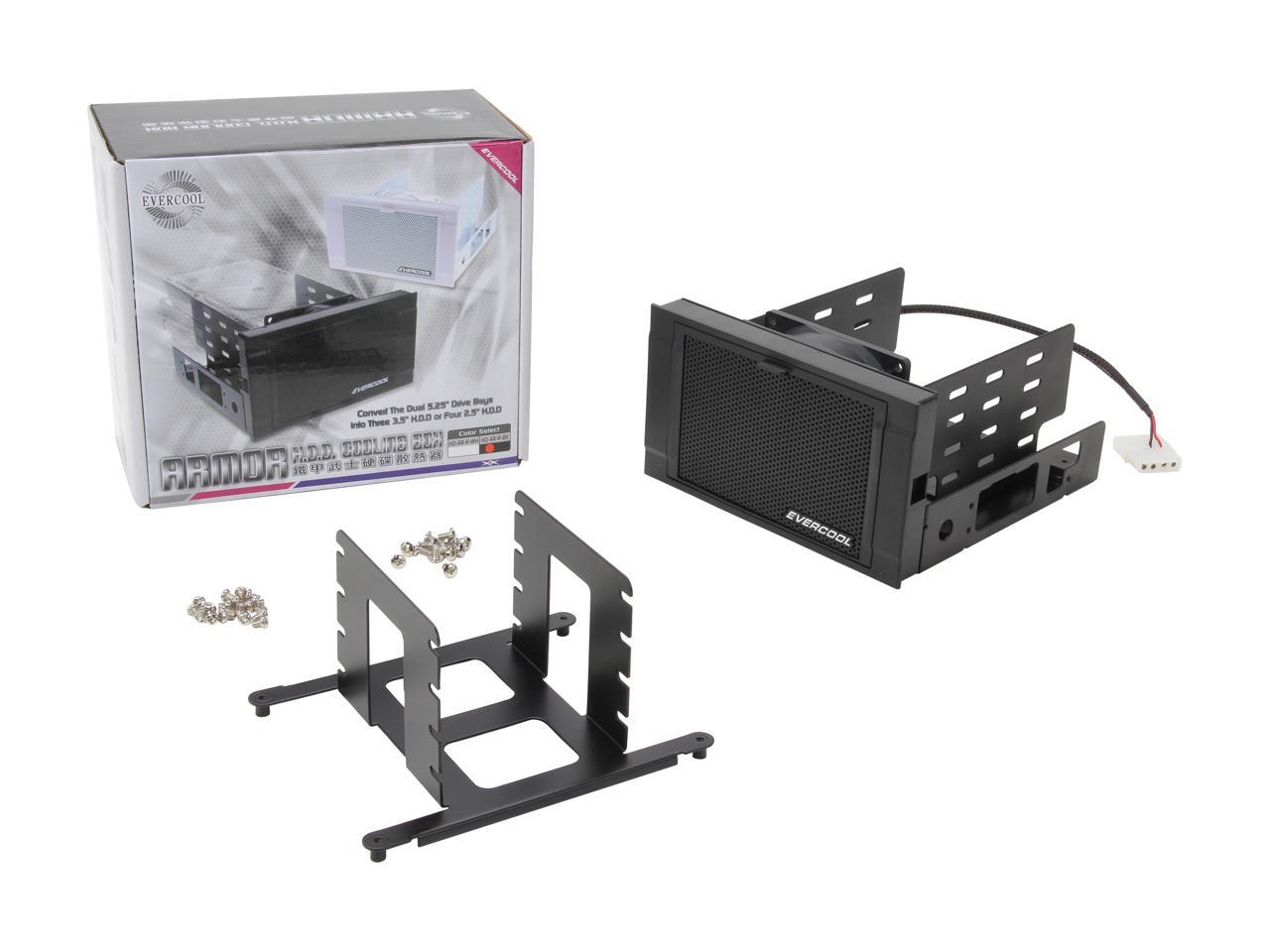 Evercool HDARRBK HDD Cooling Box for Three 3.5 HDD or Four 2.5 HDD