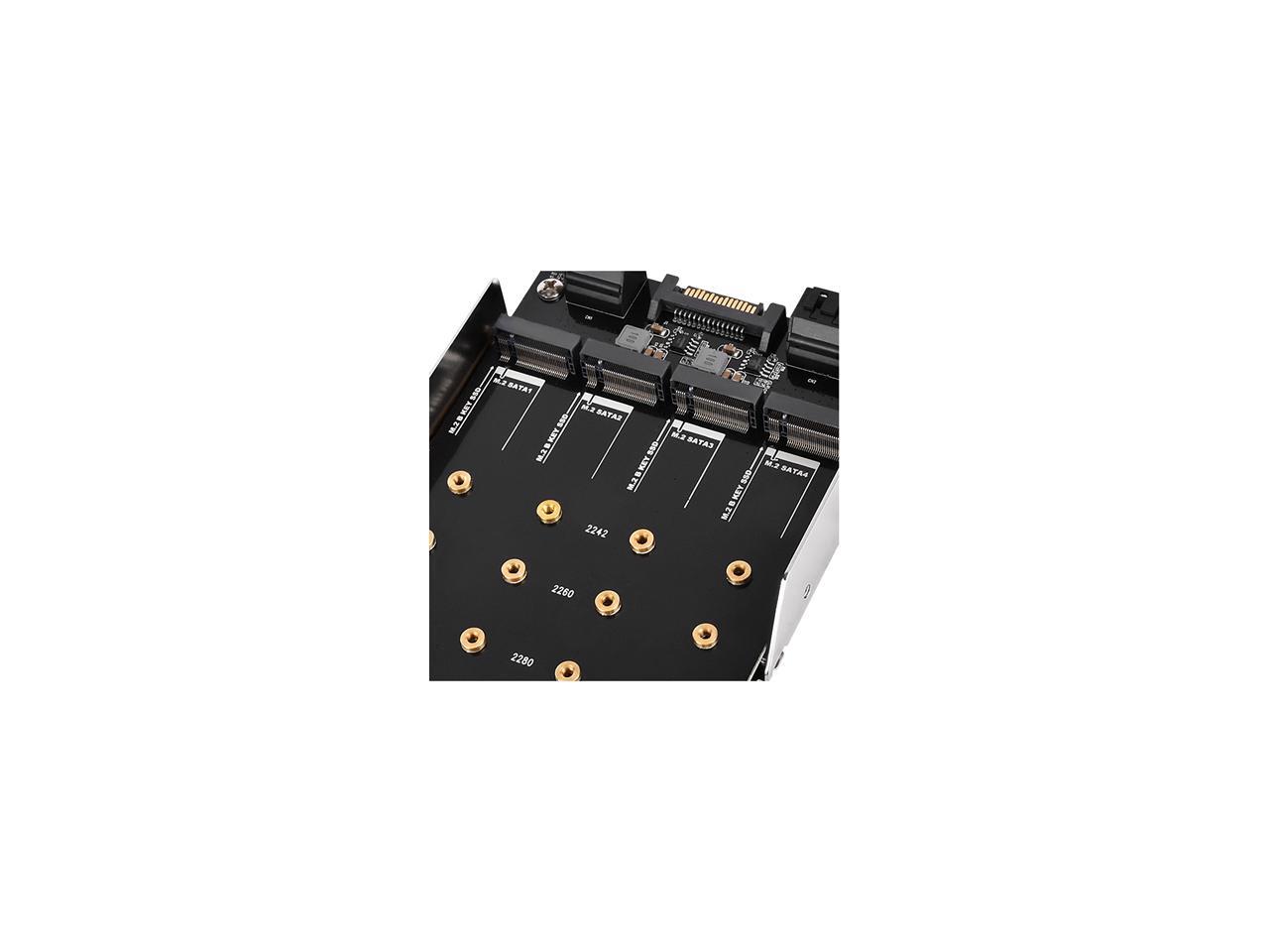 SilverStone SDP11 3.5" Device Bay to Four M.2 SATA Adapter