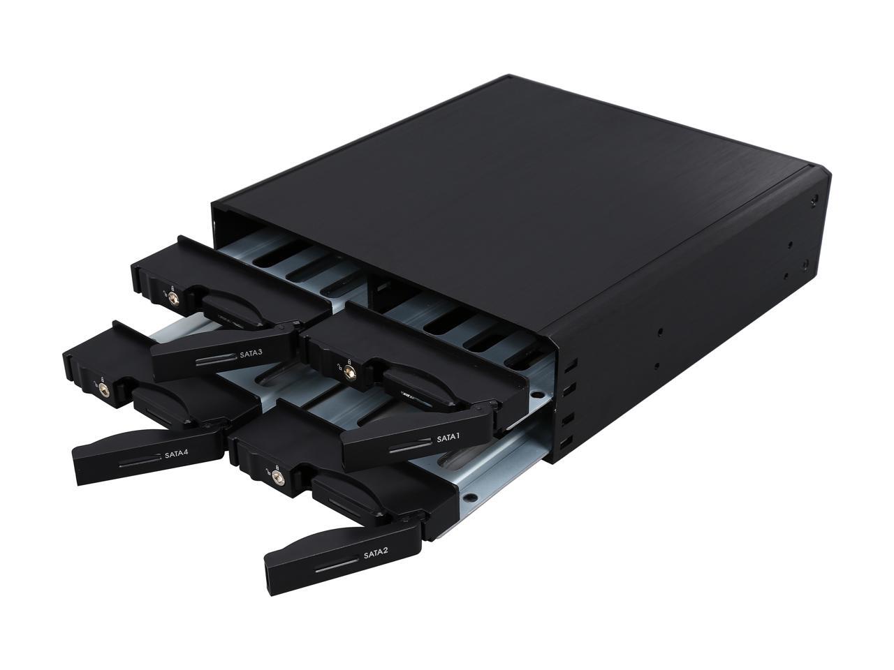 SATSAS425BK Mini SAS to 4x 2.5in SATA/SAS 5.25in Hot Swap