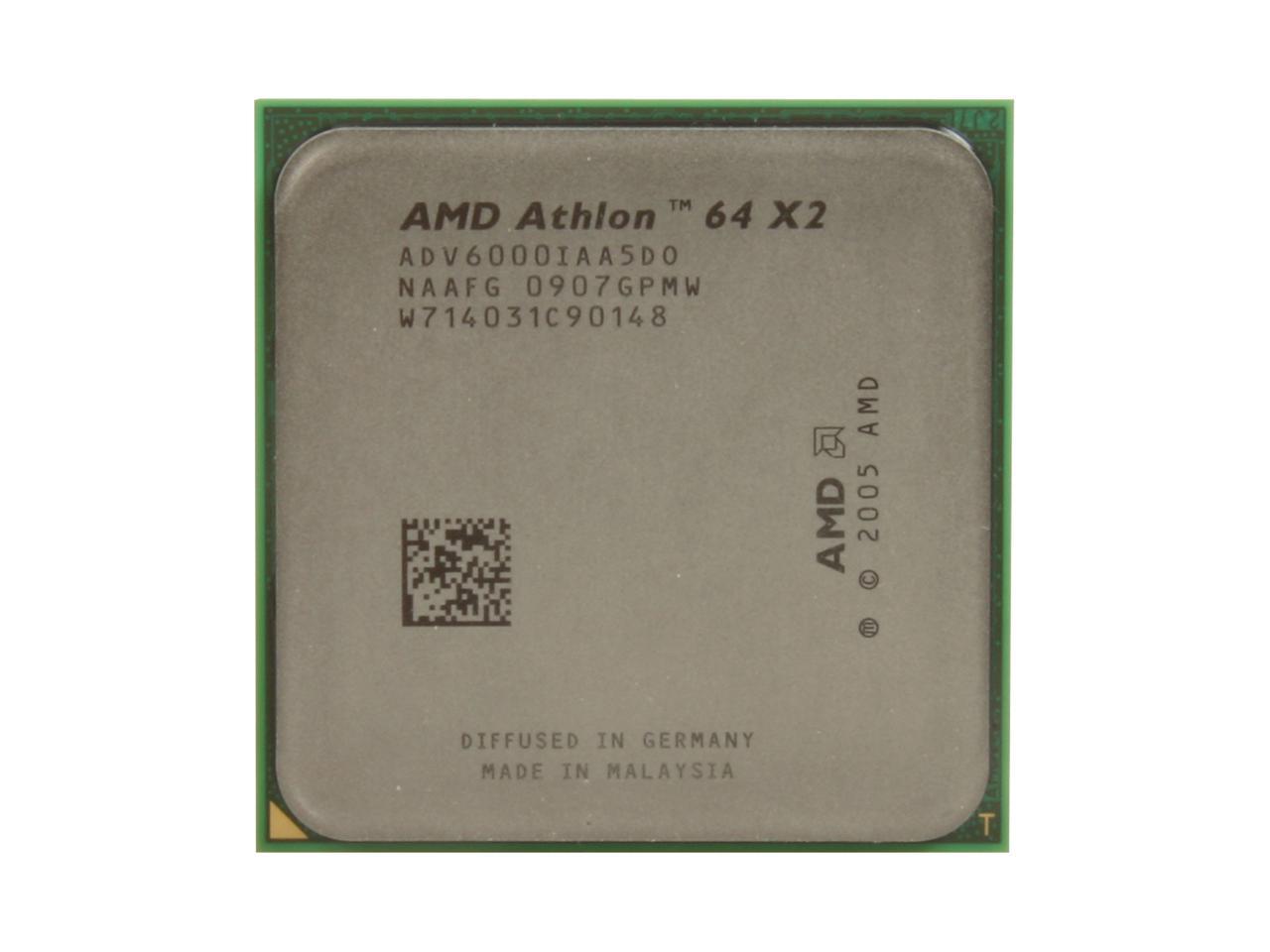 Open Box Amd Athlon 64 X2 6000 3 1 Ghz Socket Am2 Adv6000iaa5do Processor Newegg Com
