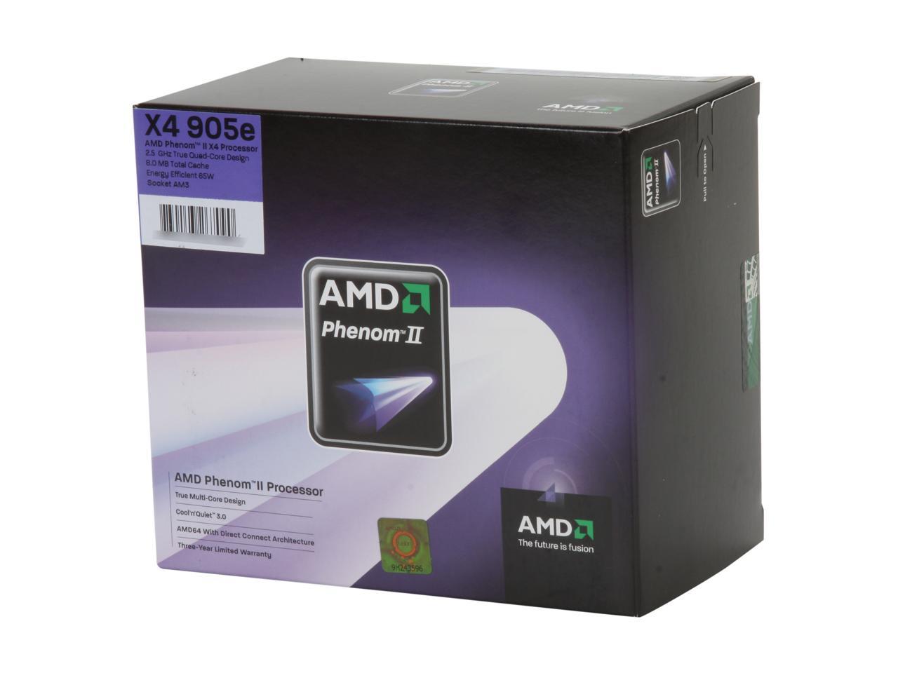 AMD Phenom II X4 905e 2.5 GHz Quad-core CPU Processor 65W HD905EOCK4DGM/HD905EOCK4DGI Socket AM3 