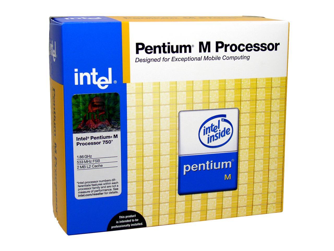 Intel Pentium M 750 - Pentium M Dothan Single-Core 1.86 GHz Socket M ...