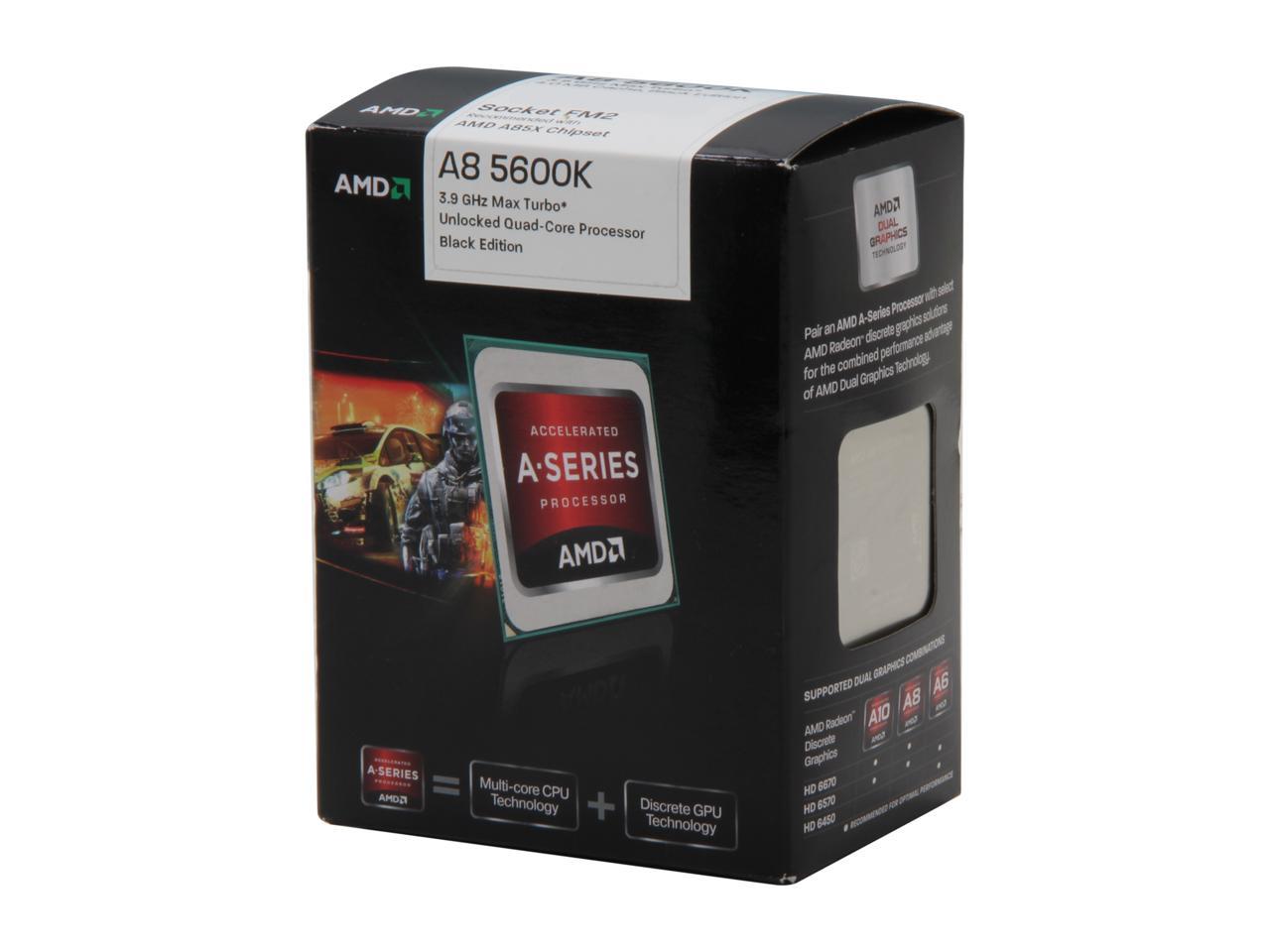 zanger Verstelbaar passagier AMD A8-5600K Trinity 3.6GHz (3.9GHz Turbo) Socket FM2 100W Quad-Core  Desktop APU - Newegg.com