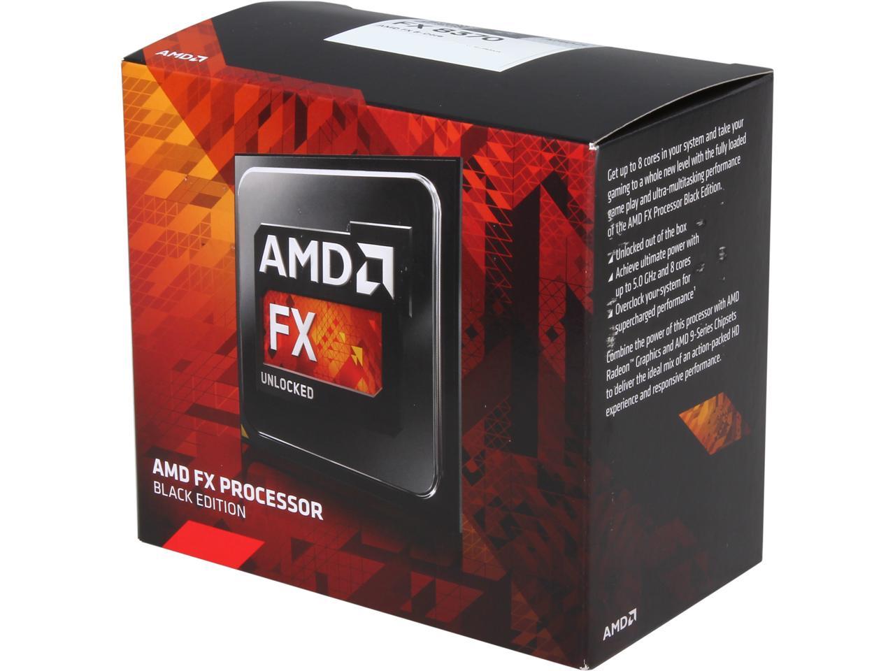 4300Mhz 125W 16MB AMD FD8370FRHKBOX FX-8370 Black Edition 8 Core CPU Processor AM3 