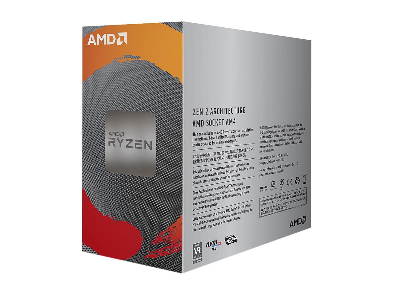 AMD Ryzen 5 3rd Gen - RYZEN 5 3600 Matisse (Zen 2) 6-Core 3.6 GHz (4.2 GHz  Max Boost) Socket AM4 65W 100-100000031BOX Desktop Processor