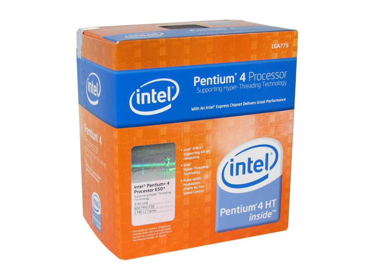 Intel Pentium 4 650 - Pentium 4 Prescott Single-Core 3.4 GHz LGA 775 ...