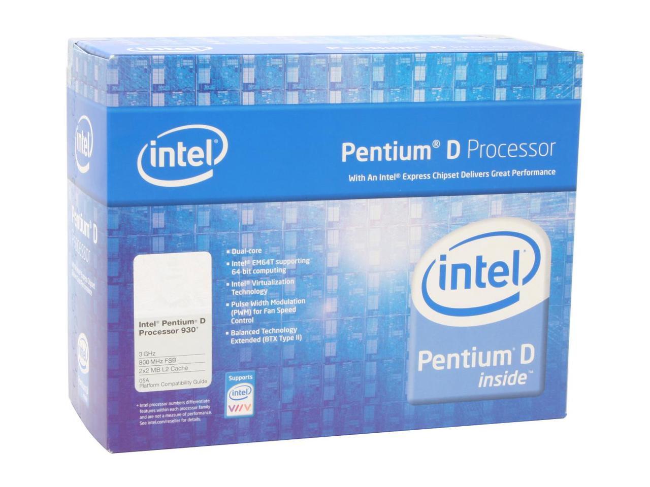 Intel Pentium D 930 - Pentium D Presler Dual-Core 3.0 GHz LGA 775 BTX ...