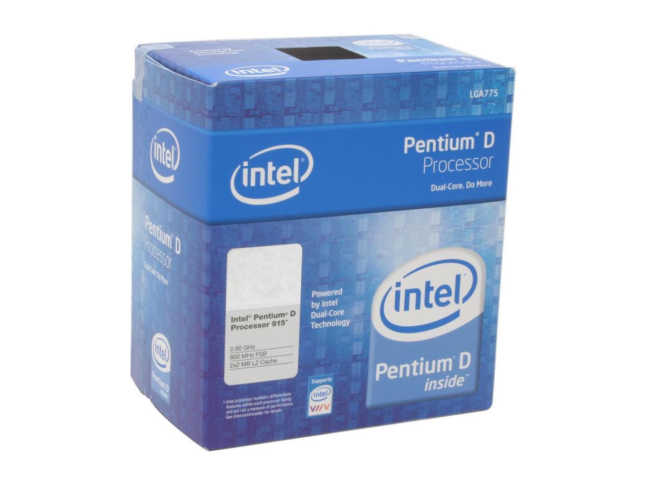 Intel Pentium D 915 2.8GHz 800MHz 4MB Socket 775 Dual-Core CPU 