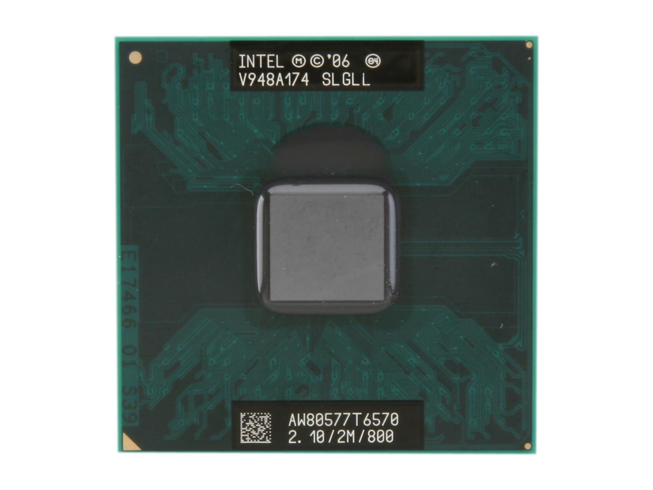 Refurbished Intel Core 2 Duo T6570 2.1 GHz Socket P 35W T6570 (SLGLL