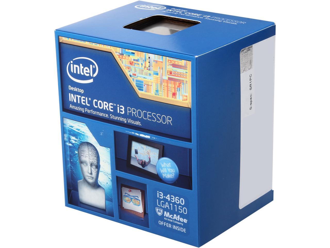 Intel Core I3 4360 Core I3 4th Gen Haswell Dual Core 3 7 Ghz Lga 1150 54w Intel Hd Graphics 4600 Desktop Processor Bxi Newegg Com
