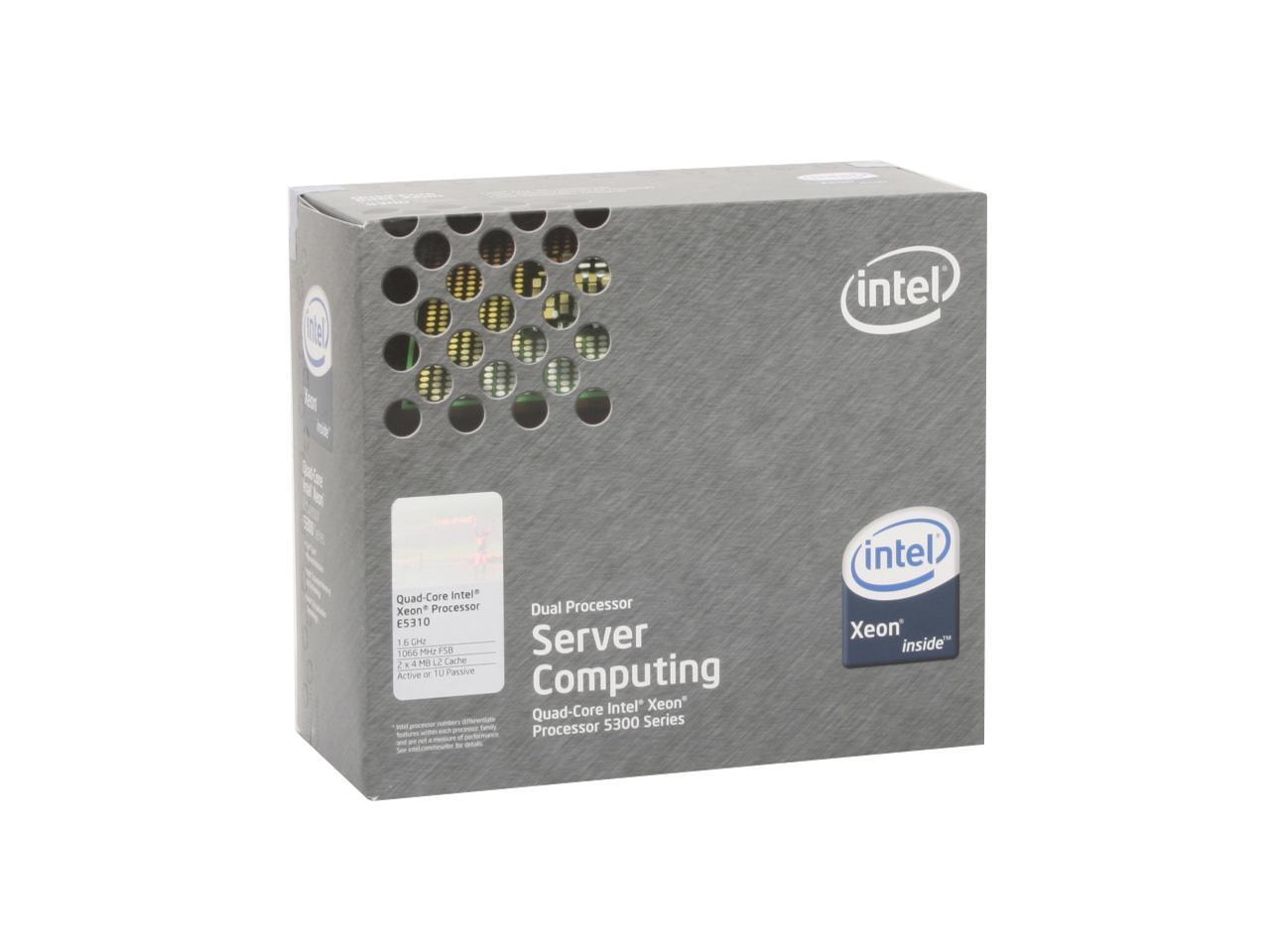 Intel Xeon E5310 1.6 GHz LGA 771 80W BX80563E5310A Active or 1U ...