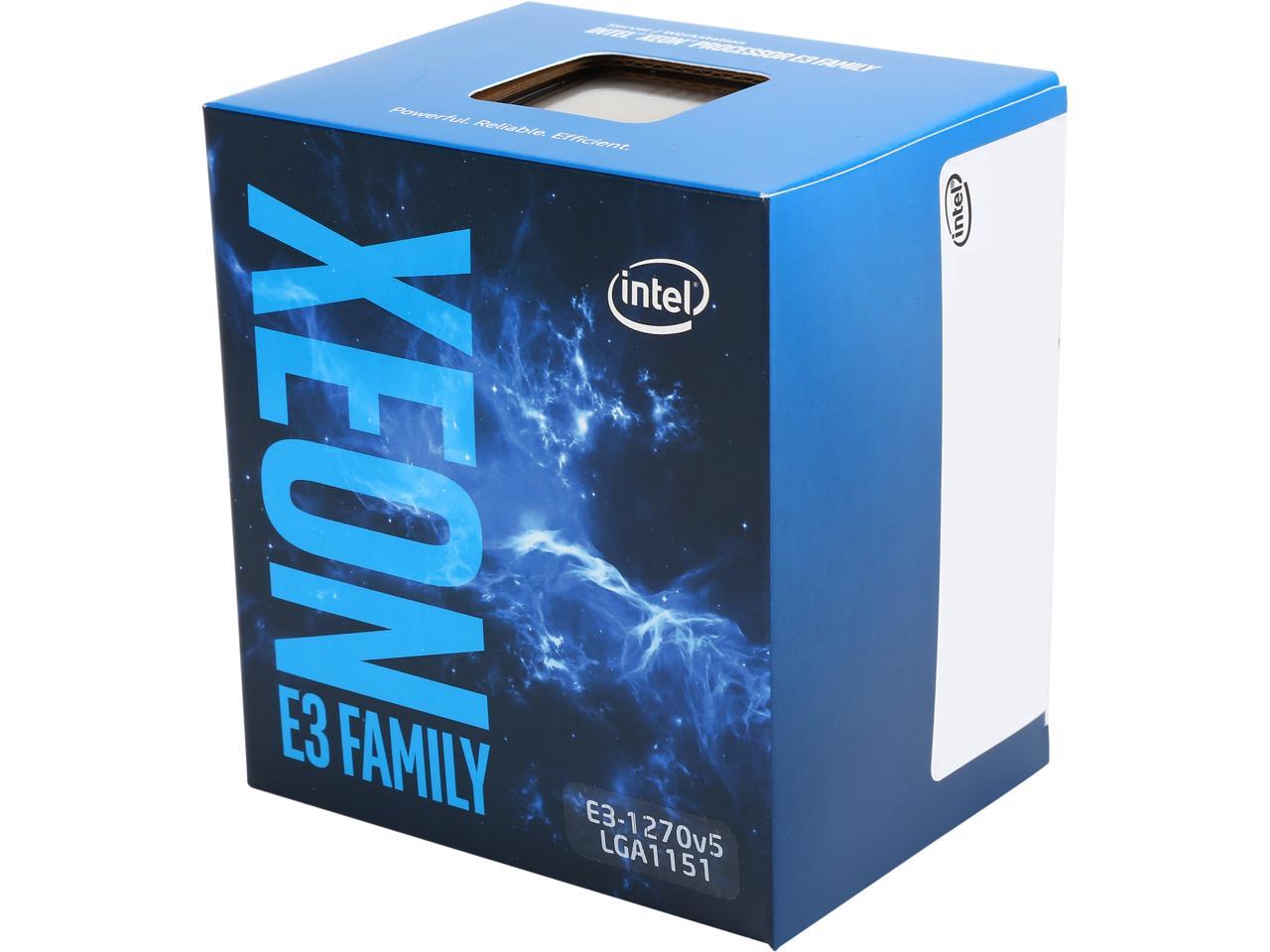 Intel Xeon E3-1270 v5 SkyLake 3.6 GHz 4 x 256KB L2 Cache 8MB L3 Cache LGA  1151 80W BX80662E31270V5 Server Processor