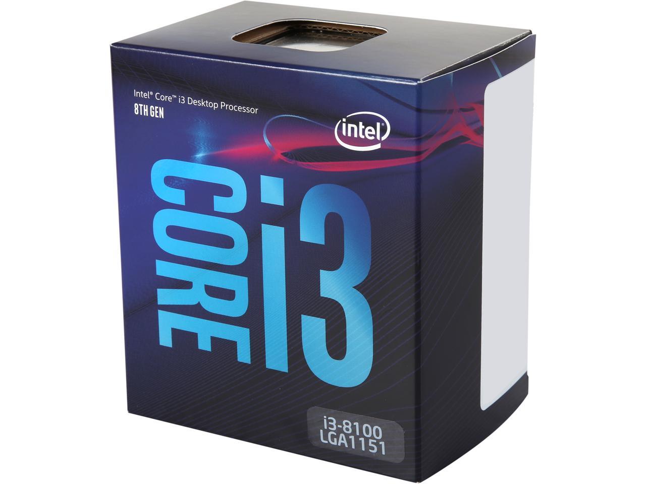 Intel Core i3-8100 Desktop-Prozessor 4-Kern 3,6 GHz LGA1151 300er-Serie 65 W BX80684i38100 Processor 