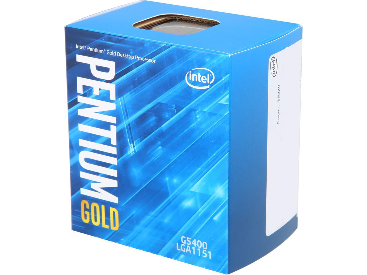 Intel Pentium Gold G5400 - Pentium Gold Coffee Lake Dual-Core 3.7 GHz LGA  1151 (300 Series) 58W Intel UHD Graphics 610 Desktop Processor - 