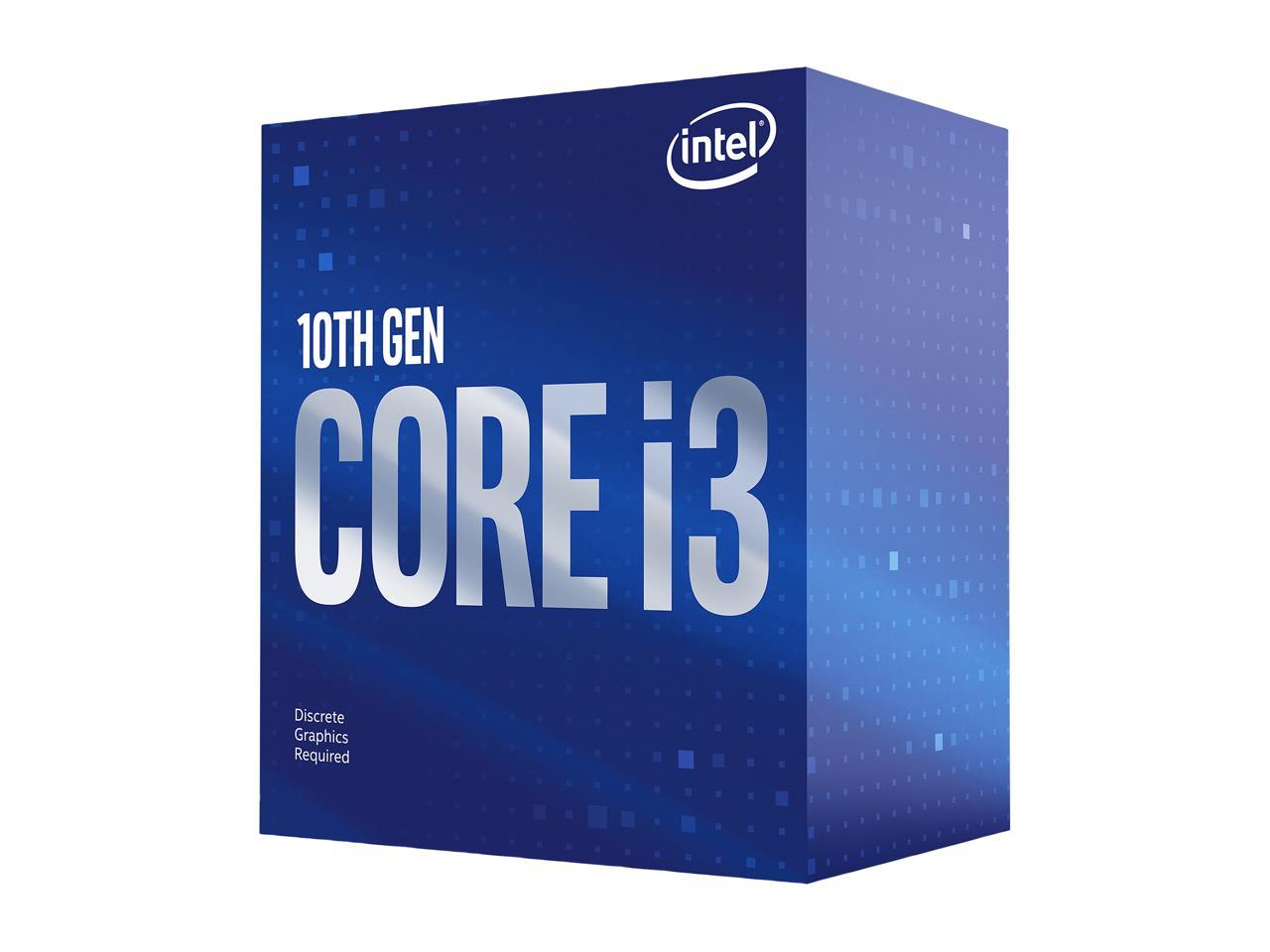Intel Core i3-10100F - Core i3 10th Gen Comet Lake Quad-Core 3.6 GHz LGA  1200 65W Desktop Processor - BX8070110100F