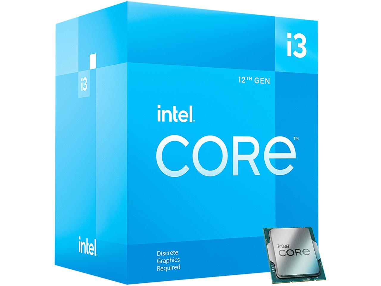 Intel Core i3-12100F - Core i3 12th Gen Alder Lake Quad-Core 3.3 GHz LGA  1700 58W Desktop Processor - BX8071512100F