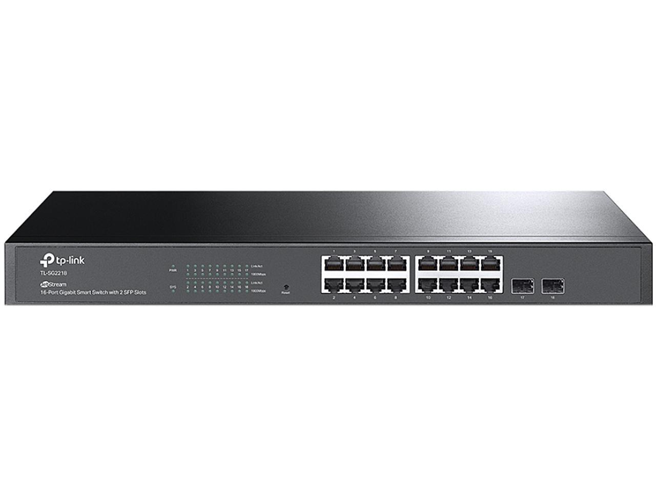 tp-link tl-sg2218 16 port gigabit smart managed switch