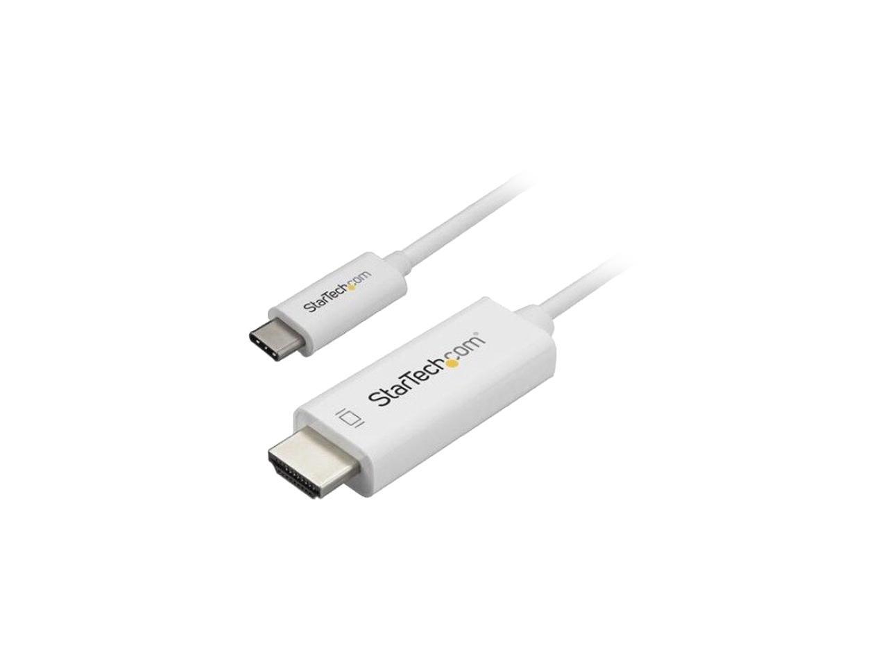 StarTech CDP2HD1MWNL USB C to HDMI Cable 1m / 3ft White 4K at