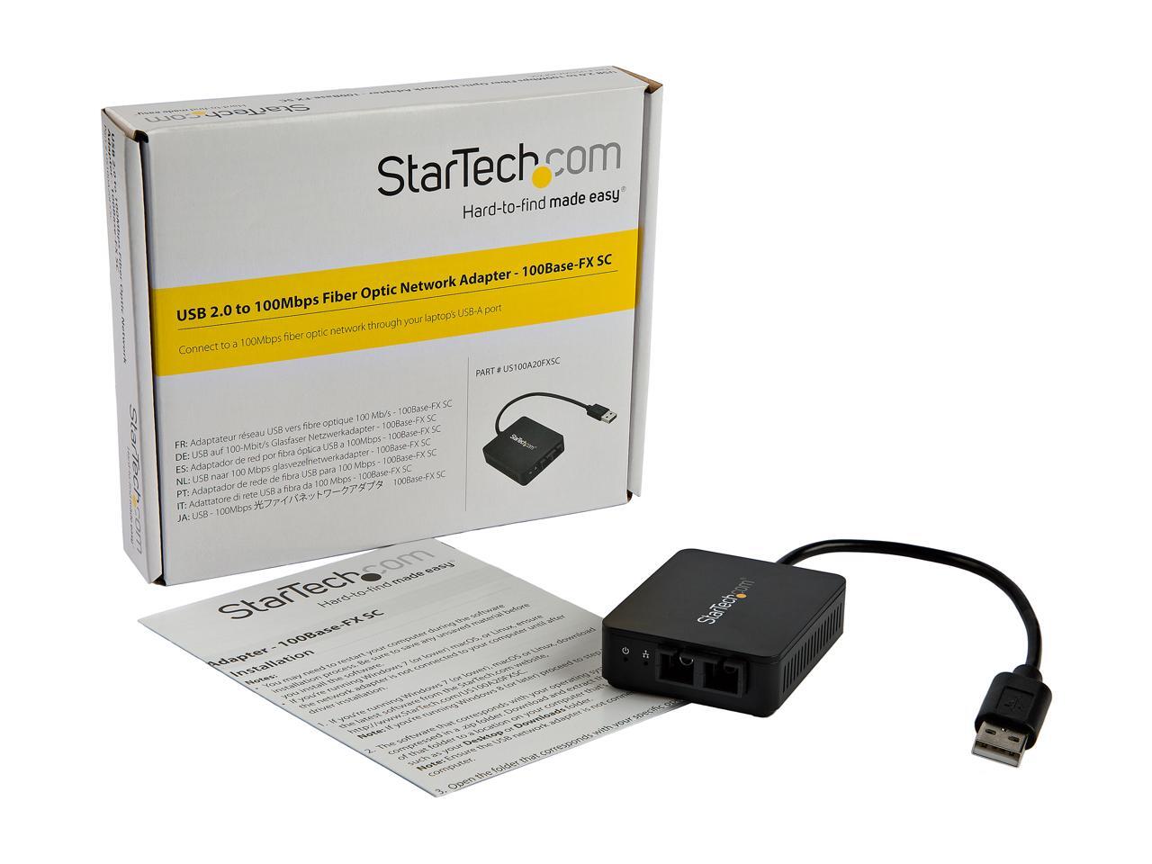 US100A20FXSC USB to Fiber Optic Converter 100BASEFX SC