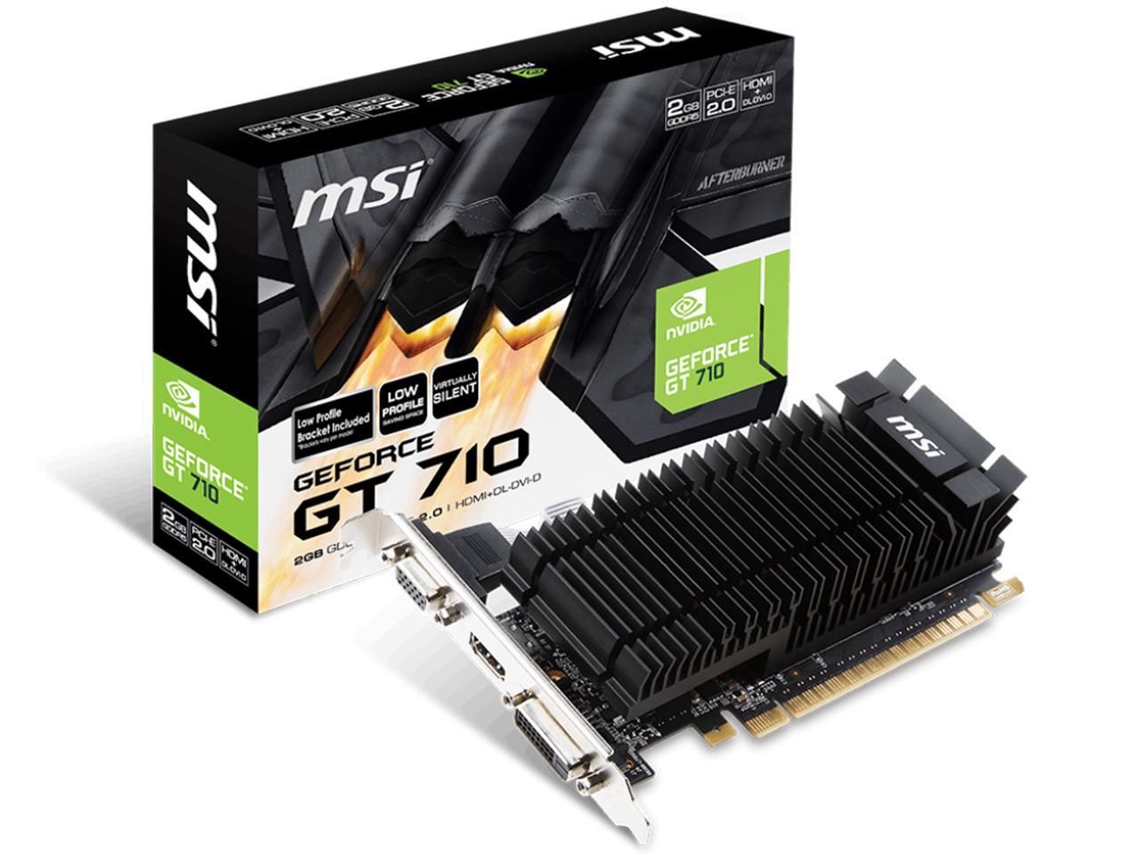 MSI GeForce GT 710 Video Card - Nvidia GT 710 2GD5H LP - Newegg.com