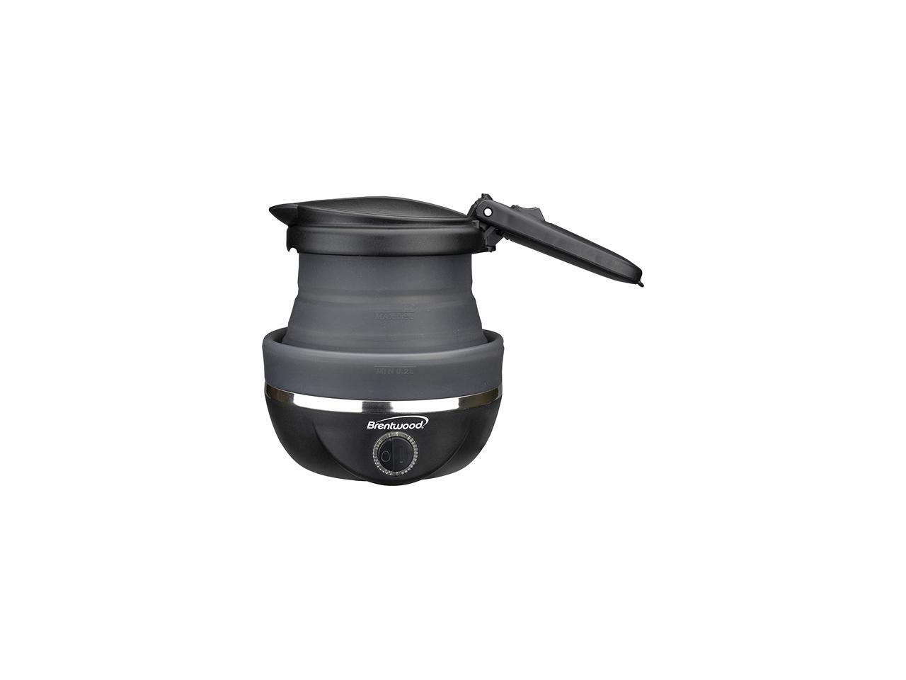 Brentwood KT1508BK Dual Voltage 120/220v 0.8L 800W Travel Water Kettle Black