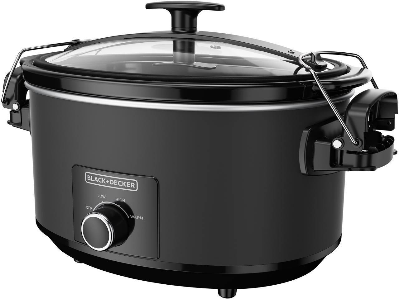 Black+decker 7-quart Digital Slow Cooker With Chalkboard Surface Black & Decker SC4107D 7-Quart Slow Cooker, Chalkboard - Newegg.com