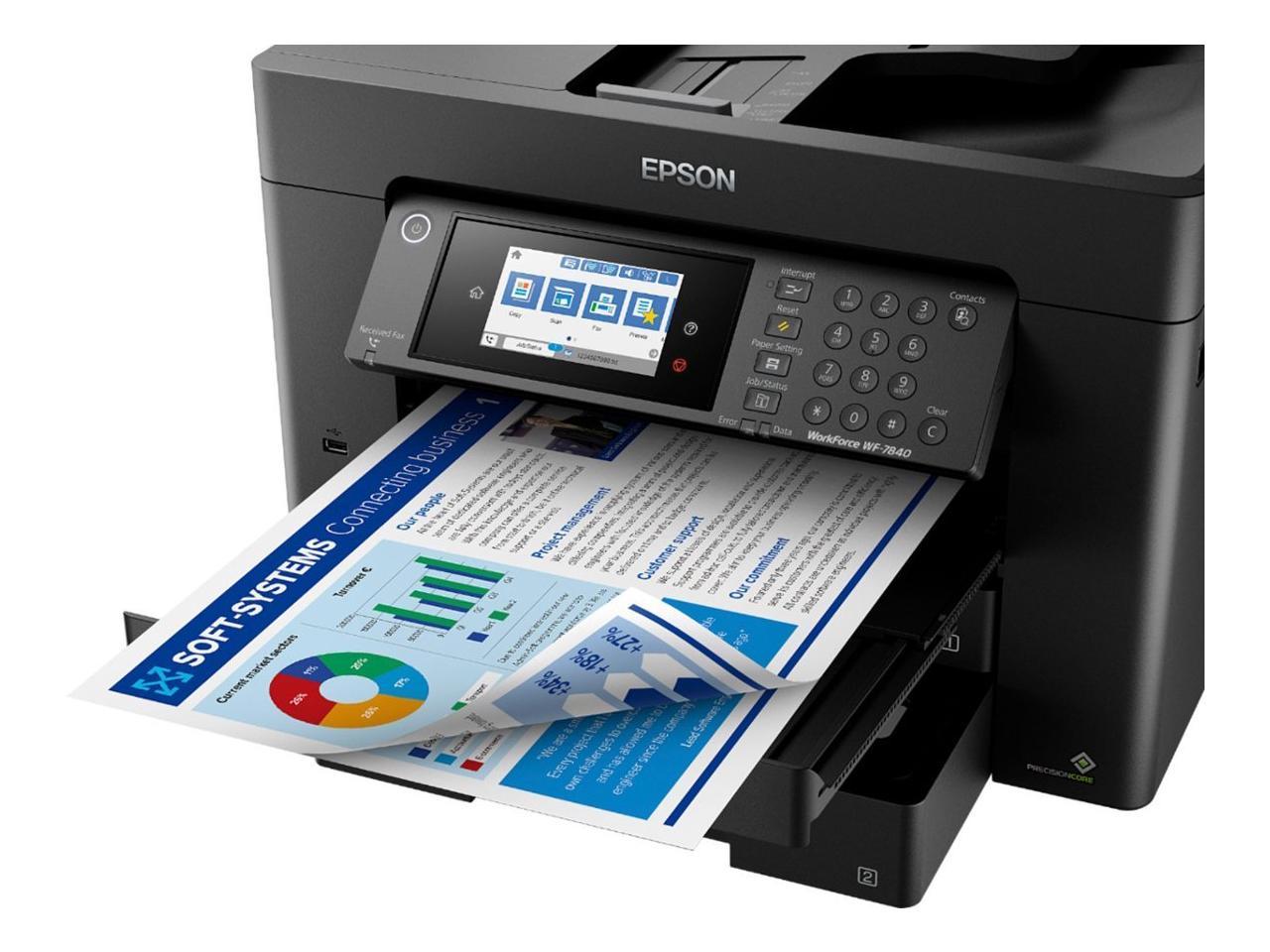 Epson WorkForce Pro WF-7840 Wireless All-in-One Inkjet Printer - Newegg.com