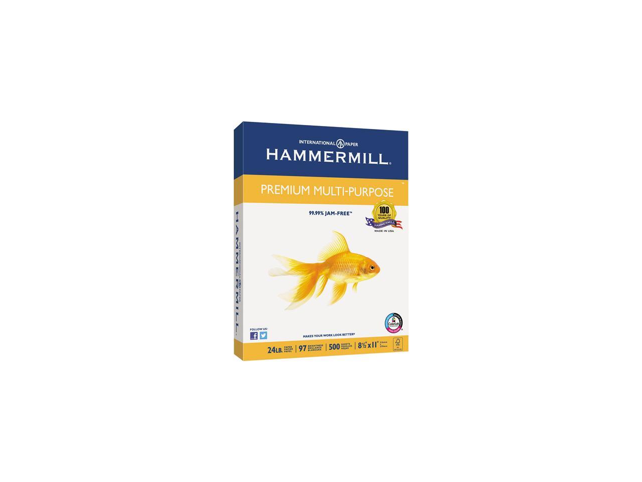 Hammermill Premium Multipurpose Paper 24lb. 81/2 x 11 White 2500