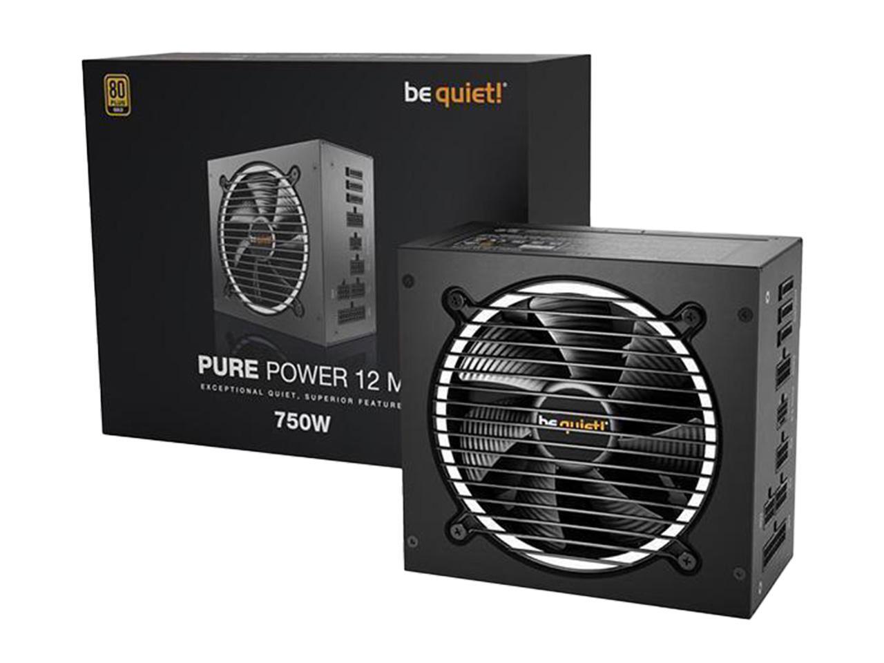 be quiet! Pure Power 12 M 750W ATX 3.1 / ATX 3.0 Power Supply 80+ Gold Efficiency PCIe 5.0