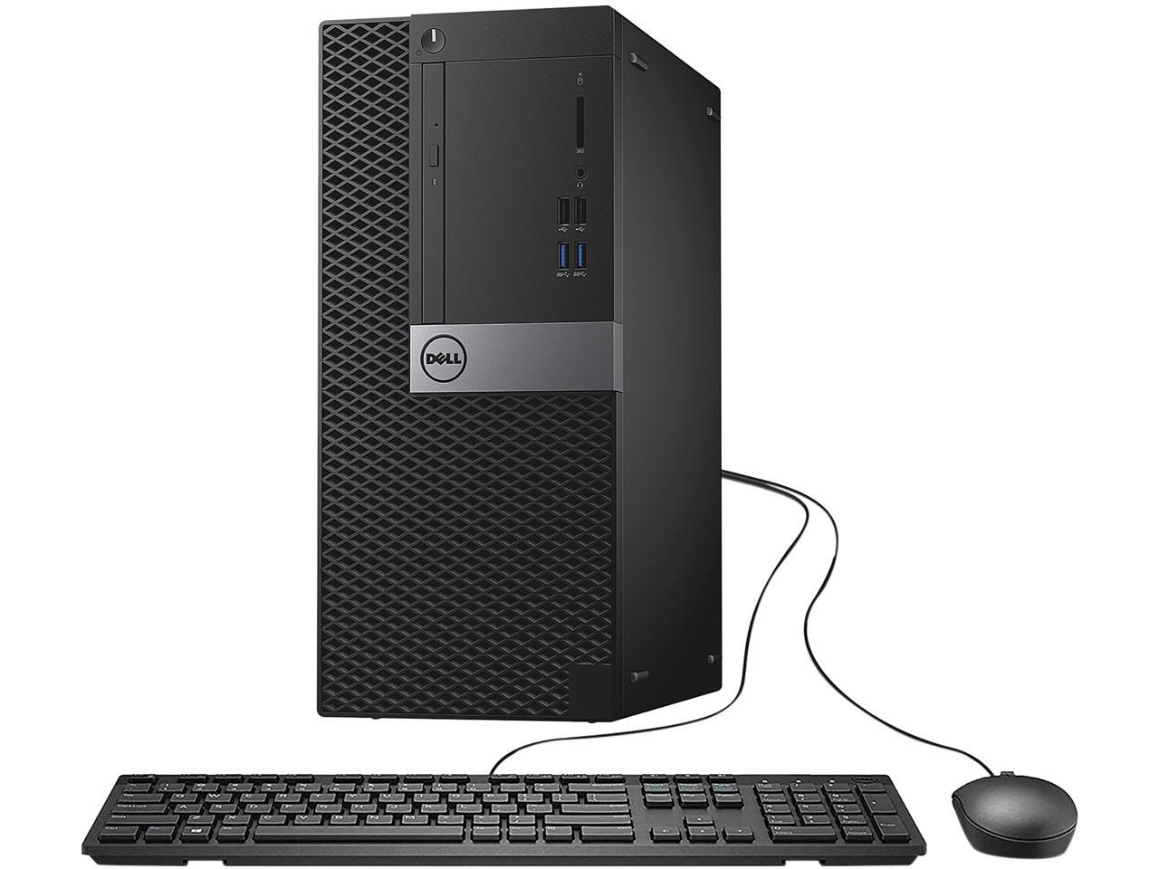 Refurbished: Dell Optiplex 7040 Tower, i7-6700 Quad Core  Ghz, 1TB  SSD, 16GB RAM, 4K UHD 3-Monitor Support, 2x Display Port, HDMI, DVDRW,  Windows 10 Pro, WiFi, Keyboard and Mouse Included 