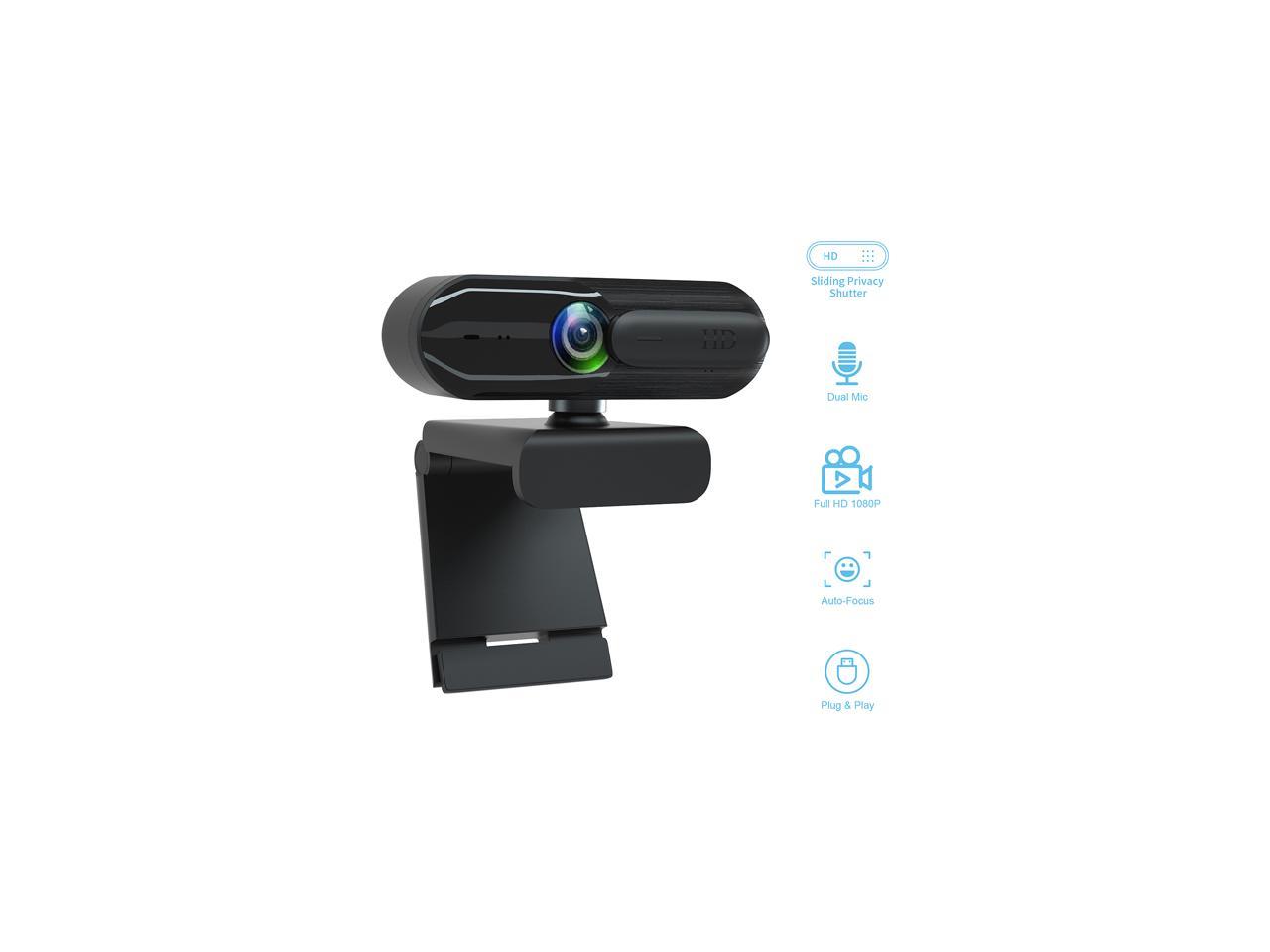 Anivia Full HD Webcam 1080p USB Webcam con Doble micrófono autoenfoque 8 MP cámara Webcams visualización Ancha Video Llamada y grabación para computadora portátil PC Skype Stream Gaming 