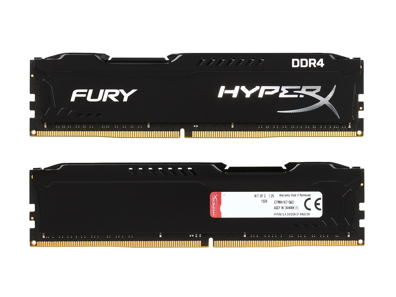 HyperX Fury 16GB (2 X 8GB) DDR4 2666 RAM (Desktop Memory) CL15 XMP ...