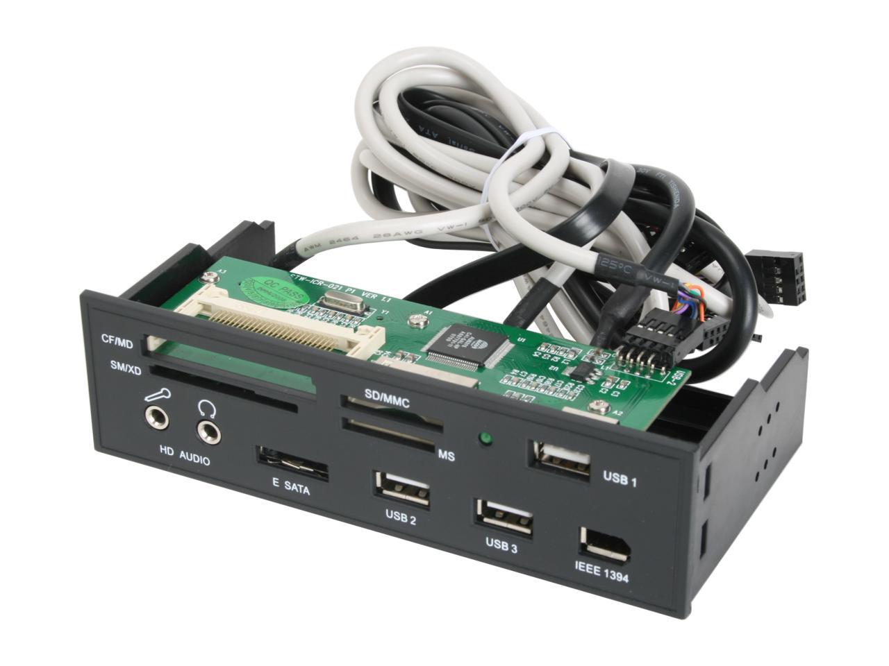 nMEDIAPC ZEC98 Allinone USB 2.0 Card Reader with USB/ IEEE 1394/ e