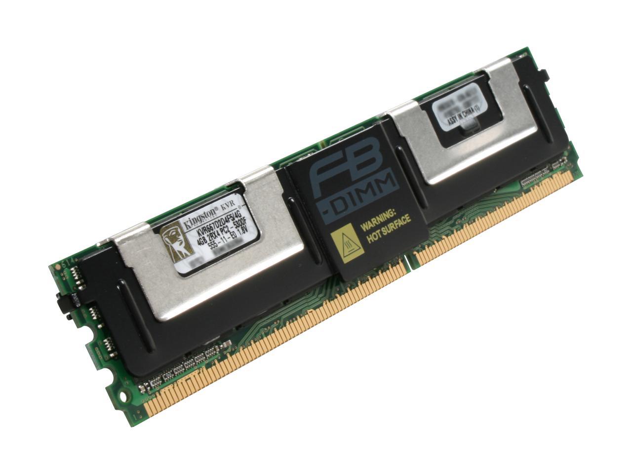 Kingston 4gb Ecc Fully Buffered Ddr2 667 Pc2 5300 Server Memory Model Kvr667d2d4f5 4g Newegg Ca