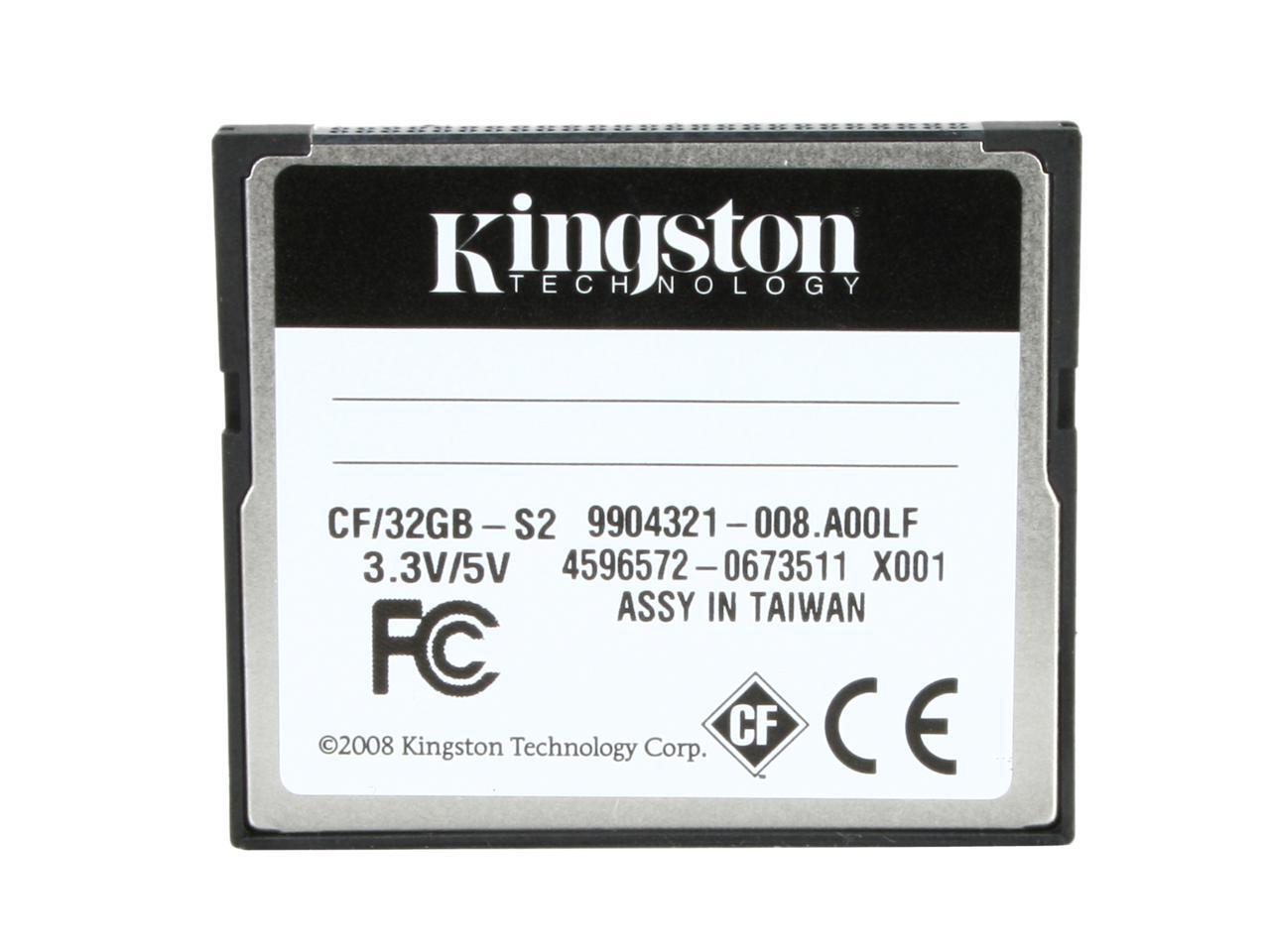 Kingston Elite Pro 32GB Compact Flash (CF) Flash Card Model CF/32GB-S2 ...