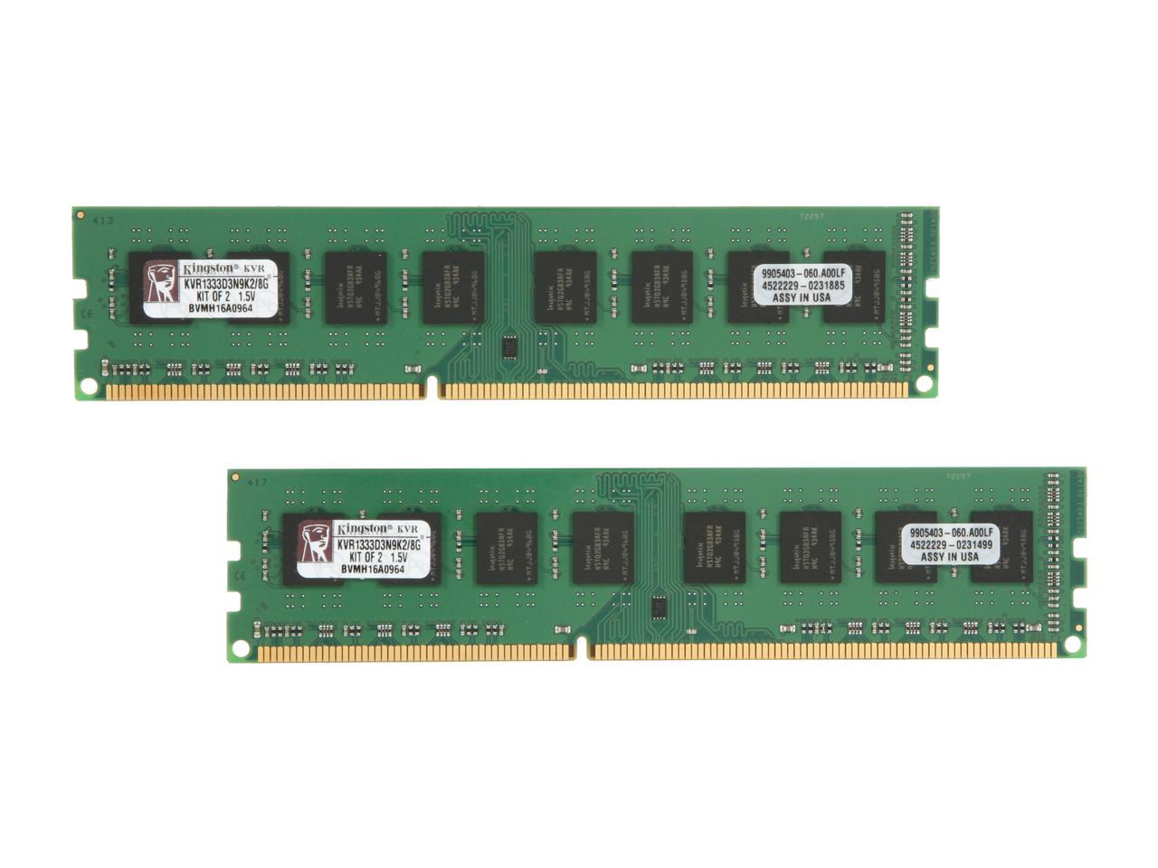 Kingston 8GB (2 x 4GB) DDR3 1333 (PC3 10600) Desktop Memory Model