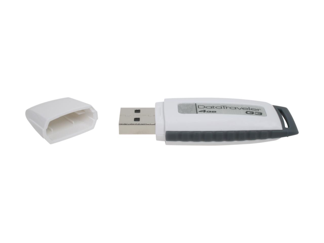 Kingston DataTraveler G3 4GB USB 2.0 Flash Drive (White & Grey ...