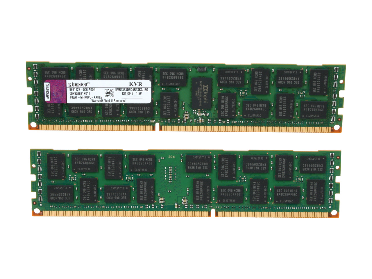 thumbnail image 2 of Kingston 8GB DDR3 PC3-10600 1333MHz Server Memory – 240-Pin DIMM, KTH-PL313/8G (Used, Good Condition) 2 of 4
