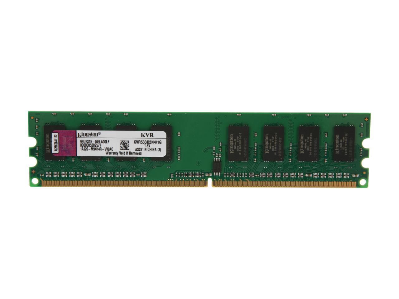 Kingston SDRAM DIMM 240-PIN PC2-4200 DDR2 533 256MB KINGSTON SINGLE RANK KVR533D2N4/256 