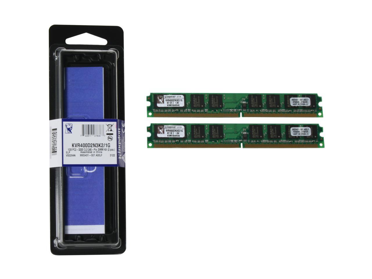 Kit Mémoire RAM 2 Go (2 X 1 Go) DDR2-400 PC2-3200 Pour Ordinateur Portable Compaq HP Presario V2000T