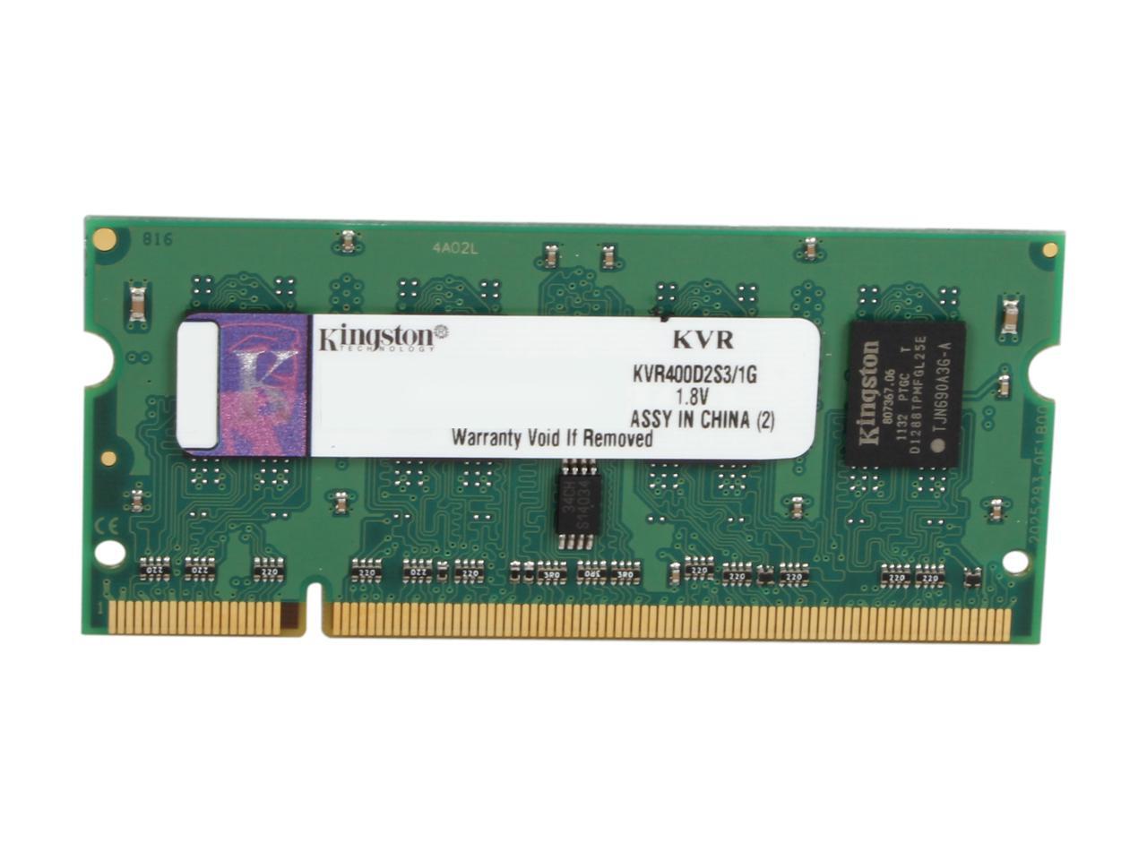 Kingston Value Series 1GB 200 Pin DDR2 SO DIMM DDR2 400 PC2 3200 